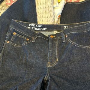 Jcrew vintage slim straight jeans  size 31